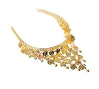 TOYANDONA Tocado De Baile Diadema Para Danza Del Vientre Metal Decorativo Borlas De Monedas Adorno Cabello Tocado De Baile Para Actuacion