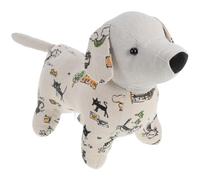 TOYANDONA Tope de Puerta Diseño Adorable de Perro de Algodón y Lino, Relleno Estable de Arena Fina, Protector de Pared Adecuado para Cocina y Sala