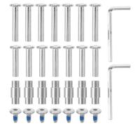 TOYANDONA Tornillos Pequeños de Eje para Patines en Línea, Espaciadores de Eje de Aleación de Aluminio Resistente, Kit de Repuesto para Ruedas de Patines Tuercas y Montaje Estable,
