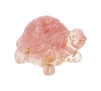 TOYANDONA Tortuga de Cristal Feng Shui: Estatua de Tortuga Marina - Escultura Animal para La Paz Y La Prosperidad, Energía Positiva, Decoración del Hogar - Festival de Primavera Sandía Roja