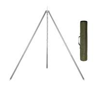 TOYANDONA Tripode de Cocina para Fogata Ajustable Aleación de Aluminio Soporte Portátil para Barbacoa y Olla Estante para Fuego al Aire Ligero y Fácil de Montar para Picnic y Camping