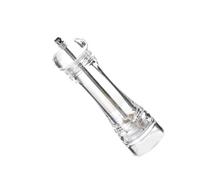 TOYANDONA Triturador Manual de Pimienta y Sal Acrílico Transparente Pequeño 14 CM Grosor Ajustable para Moler Especias en Cocina Doméstica