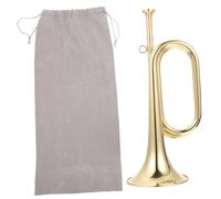 TOYANDONA Trompeta de Latón Bugle para Orquesta Militar Corneta Ligera y Pulida para Principiantes Bandas y Caballería con Acabado Antióxido y Diseño Ergonómico