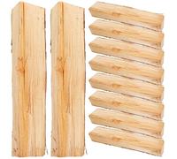 TOYANDONA Troncos Decorativos de Madera Auténtica para Chimenea de Interior, 10 Piezas de Leña Falsa Limpia para Decoración de Inserto de Chimenea, Ideales para Fiestas y Ambiente Acogedor