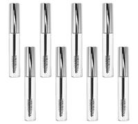 TOYANDONA Tubo de Rímel Vacío Rellenable de 10 Ml con Aplicador Transparente Set de 8 Minibotellas para Máscara de Pestañas Delineador y Cosméticos Compacto y Portátil para Maquillaje y