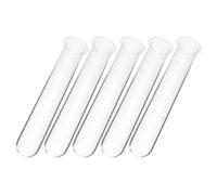 TOYANDONA Tubos de Vidrio para Propagación de Plantas Hidropónicos, Jarrón de Tubo de Ensayo Transparente de 3x3,5x11 Cm, 5 Piezas, Maceta sin Tierra para Cultivo Hidropónico