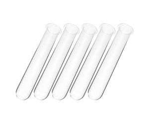 TOYANDONA Tubos de Vidrio para Propagación de Plantas Hidropónicos, Jarrón de Tubo de Ensayo Transparente de 3x3,5x11 Cm, 5 Piezas, Maceta sin Tierra para Cultivo Hidropónico