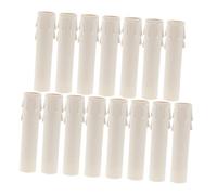 TOYANDONA Tubos Protectores para Velas Lágrima 15 Piezas 30x100mm Plástico Blanco Cubiertas para Portalámparas De Lámparas De Araña Fundas Versátiles para Decoración Hogar