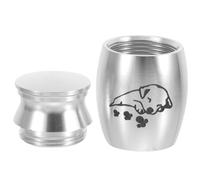 TOYANDONA Urna para Mascotas de Metal Plateado, Urna de Cremación Compacta para Cenizas de Perros y Gatos, Tapa Hermética y Diseño Resistente para Recuerdos Funerarios Pequeños