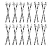 TOYANDONA Varillas de Tornillo de Tensión para Batería 24 Piezas M5 X 60 Mm, Accesorios de Percusión para Herrajes de Caja, Piezas de Repuesto Resistentes para Conciertos y Ensayos