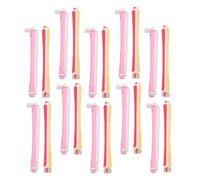 TOYANDONA Varillas Rizadoras para Cabello sin Calor 24 Piezas, Juego de Rodillos de Plástico Bicolor (, y), Varillas para Rulos Pequeños, Herramientas para Rizar Pelo Corto y Largo,