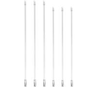 TOYANDONA Varitas para Persianas de Ventana Transparentes de Acrílico, Juego de 6 Piezas (12 y 17”), Accesorio de Repuesto Gancho para Barra de Inclinación, Compatibles Persianas en Hogar