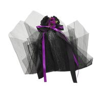 TOYANDONA Veil Hairband With Bow Peine Dark Witch Headpiece Comfortable Secure Fit For Halloween Cosplay Wedding And Day Of The Dead Party