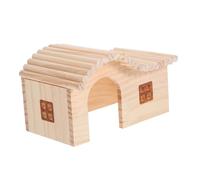 TOYANDONA Villa para Hámsters De Madera Refugio para Hámsteres y Conejillos De Indias Casa De Madera para Mascotas Pequeñas para Escondite y Hábitat Jaulas De Hámsteres