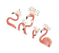 TOYANDONA Vinilo Decorativo de Pared Autoadhesivo de Aves Rosadas Rojas Adhesivo de PVC para Decoración de Hogar Habitación y Oficina Papel Pintado Removible y Ecológico