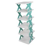 TOYANDONA Zapatero Vertical de Azul Organizador Compacto para Esquina Soporte Resistente para Zapatos y Accesorios para Entrada y Dormitorio