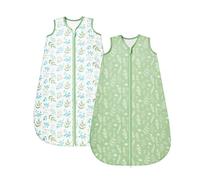 ToyaTec Saco de Dormir para Bebé 1.0 Tog, Paquete de 2, Suave Viscosa de Bambú, Saco de Dormir de Fibra de Bambú Pura Orgánica para Primavera, Verano y Otoño(Verde,XL)