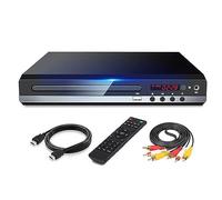 Toyauu Reproductor de DVD 1080P HD Reproductor de DVD DoméStico Box para TV Reproductor de Disco CD DVD Gratuito para Todas Las Regiones Reproductor EVD con Salida AV - Enchufe Europeo