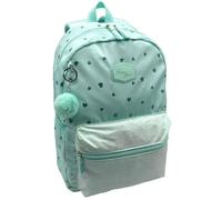 Mochila escolar Blin Blin corazones menta