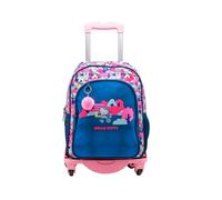 ToyBags Mochila Escolar Hello Kitty - Doble Compartimento Adaptable + Carro Rosa Proteccion Lateral Y STOPER Frontal Anti CAIDA 4 Ruedas giratorias - 44 X 30 X 20 CM