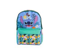 Mochila Escolar Stitch Tropical - Adaptable a carro - Espaldera acolchada - Compartimento portalaptop - Interior totalmente forrado y personalizado - 42 X 31 X 13.5 CM