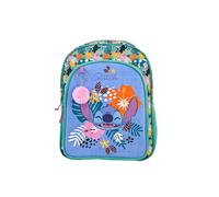 ToyBags Mochila Escolar Stitch Tropical - Doble Compartimento - CON ACCESORIO POM-POM ADAPTABLE A CARRO - Compartimento portalaptop - Espaldera acolchada - 44 X 30 X 20 CM