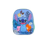 Mochila Preescolar Stitch Tropical - Correas ajustables para comodidad durante todo el día - Interior totalmente forrado y personalizado - Espaldera acolchada - 30 X 24 X 8 CM
