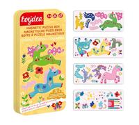 Toydea Juego magnético de rompecabezas con forma de unicornio, promueve la creatividad y la motricidad fina, juguete magnético a partir de 3 años, ideal para viajes y en casa