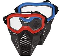 Toyer Paquete de 2 mascarillas tácticas compatibles con Nerf Rival, Apollo, Zeus, Khaos, Atlas, Artemis Blasters Rival Mask (Rojo y Azul)