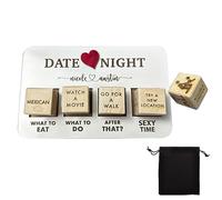 TOYERA Divertidos dados de madera reutilizables para citas nocturnas, varios estilos, regalo creativo después de la oscuridad, kit de dados para añadir romance y mejorar la intimidad para el día de
