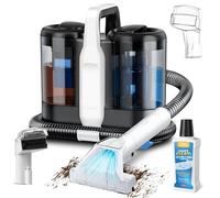 ToyGem Dispositivo limpiador de tapicería con aspirador en húmedo, 18 Kpa Pro Power, limpiador de alfombras con detergente, 600 W, aspiradora en húmedo, para alfombras, sofás, tapicería, escaleras