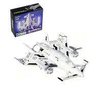 ToyGhillied Avión teledirigido para exteriores con motor sin escobillas, 2,4 G 8 CH para adultos, 3 modos de vuelo VTOL Stunt Avión con luz LED, alcance de 200 m