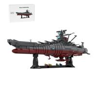 ToyGhillied Juego de bloques de construcción de modelo de acorazado de película de ciencia ficción, kit de modelo de acorazado azul marino, MOC-81382, ladrillos de construcción de barcos, modelo de