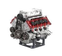ToyGhillied Kit de modelo de motor V8 que funciona, motor V8 supercargado funcional impreso en 3D para Ax90104 Scx10 Capra Vs4-10 Pro/Ultra Model Car, MAD DIY Assembly V8 Engine para adultos (versión