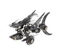 ToyGhillied Kit de modelo de rompecabezas de animales de metal 3D para adultos, kit de modelo de montaje mecánico de tiburón diente de sierra, decoración creativa del hogar, regalo de cumpleaños para