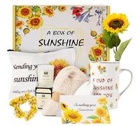 TOYIYAR Regalos de Cumpleaños para Mujeres, Caja de Regalo de Relajación Única, Envío de Sol, Girasol, Recuperación Pronto, Pensando en Ti para Mejor Amiga