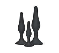 Toyjoy - anal play curvy companions plug anal 3 piezas negro
