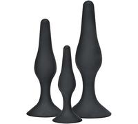 TOYJOY - ANAL PLAY CURVY COMPANIONS PLUG ANAL 3 PIEZAS NEGRO