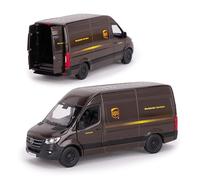 Toyland® 12cm Pull Back & Go Die Cast UPS Van con Puertas Abiertas y Cerradas - Vehículos de Juguete - Escala 1:48
