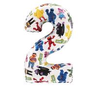 Toyland® 66 cm (26") Sesame Street™ Globo de aluminio Número 2 - Globos para fiestas infantiles - Decoración para fiestas, aire o helio, autosellante
