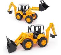 Toyland® 72cm (28") Juguete retroexcavadora Grande - Camión Excavadora de construcción con Cargador Frontal móvil y Brazo de Excavadora Trasero - niños Mayores de 3 años