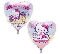 Toyland® de 46 cm (18") Globo de aluminio con forma de corazón de Hello Kitty de doble cara de - Decoraciones para fiestas infantiles