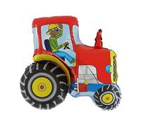 Toyland® Globo de aluminio con forma de tractor rojo de 78 cm, decoración de fiesta infantil
