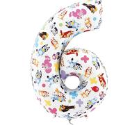 Toyland® Globo de Aluminio con Números Bluey & Bingo de 26" - Globos de Fiesta para Niños - Números del 1 al 6 Disponibles