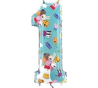 Toyland® Globo de papel de aluminio con números de Peppa Pig, George & Friends de 26 pulgadas, globos de fiesta para niños, número 1-6 disponible
