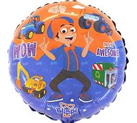 Toyland® Globo de papel de aluminio con personaje Blippi redondo de 18 pulgadas - Decoraciones para fiestas infantiles