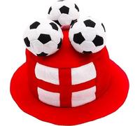 Toyland® Inglaterra Sombrero de copa para aficionados al flag football con balones 3D - Ideal para fiestas de disfraces y temática inglesa - Talla única para adultos - 10 países a elegir