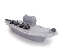 Toyland® Juego Militar de portaaviones con 4 Aviones de Combate Desmontables - Buque de Guerra Naval Gris Flotante - Juguetes para Piscina y baño - A Partir de 3 años