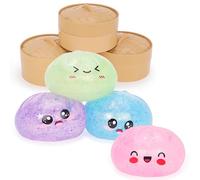 Toyland® - Juguete sensorial antiestrés con Forma de Bao, Purpurina de Hielo y Sorpresa, Caja vaporera de plástico - Juguetes para apretar para niños - 1 Unidad elegida al Azar - A Partir de 3 años