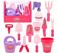 Toyland® Little Gardeners Juego de Herramientas de jardinería de 13 Piezas - Incluye: rociador de Agua, regadera, 2 macetas, Etiqueta para Plantas, Tijeras, 6 Herramientas de jardinería variadas